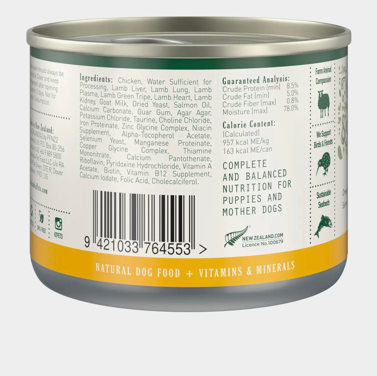 Zealandia Chicken Formula Wet Puppy Food – 6 oz