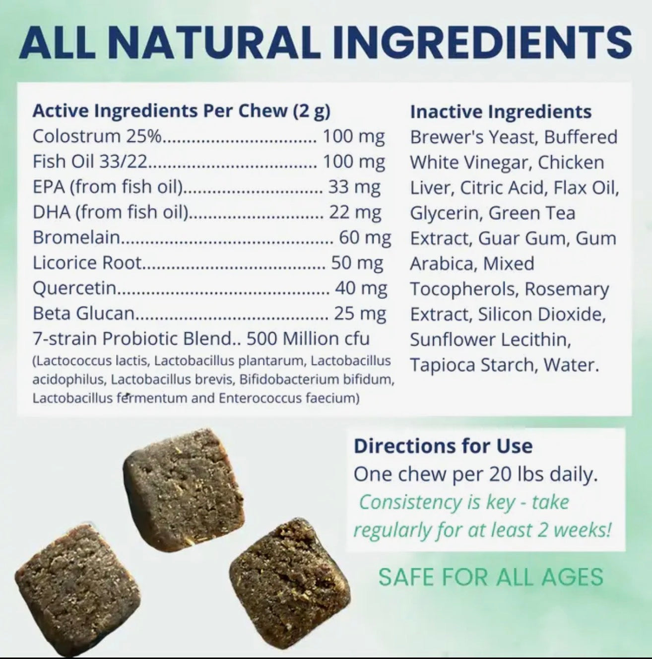 Allergy & Itch Soft Chews for Dogs | Skin, Coat & Immune Support (60ct)