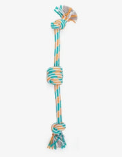 Thoozypet 3-Knot Rope Dog Toy – Orange/Teal 16”