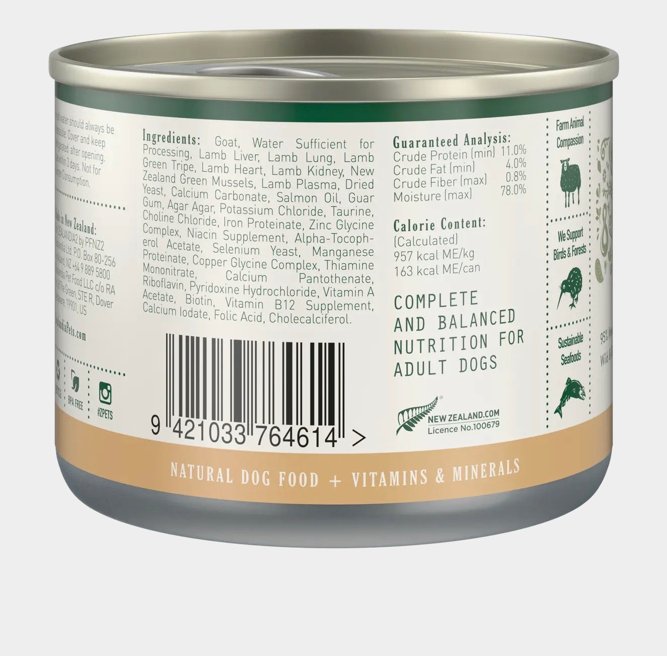 Zealandia Goat Pâté Wet Dog Food