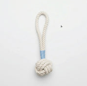 Blue & White Rope Tug Dog Toy – Eco-Friendly