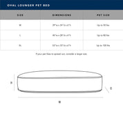 Oval Lounger Geo Modern Dog Bed: Rosy Geo / Medium