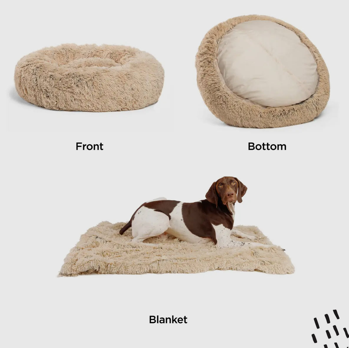 Donut Shag Bundle Bed and Blanket 36 x 36