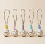 Purple & White Rope Tug Dog Toy – Eco-Friendly