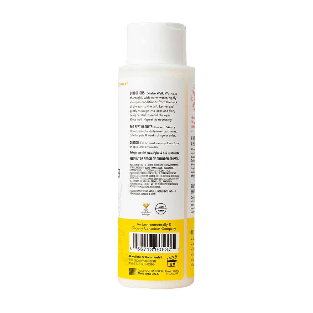 Skout's Honor Probiotic Shampoo+Conditioner Honeysuckle 16oz