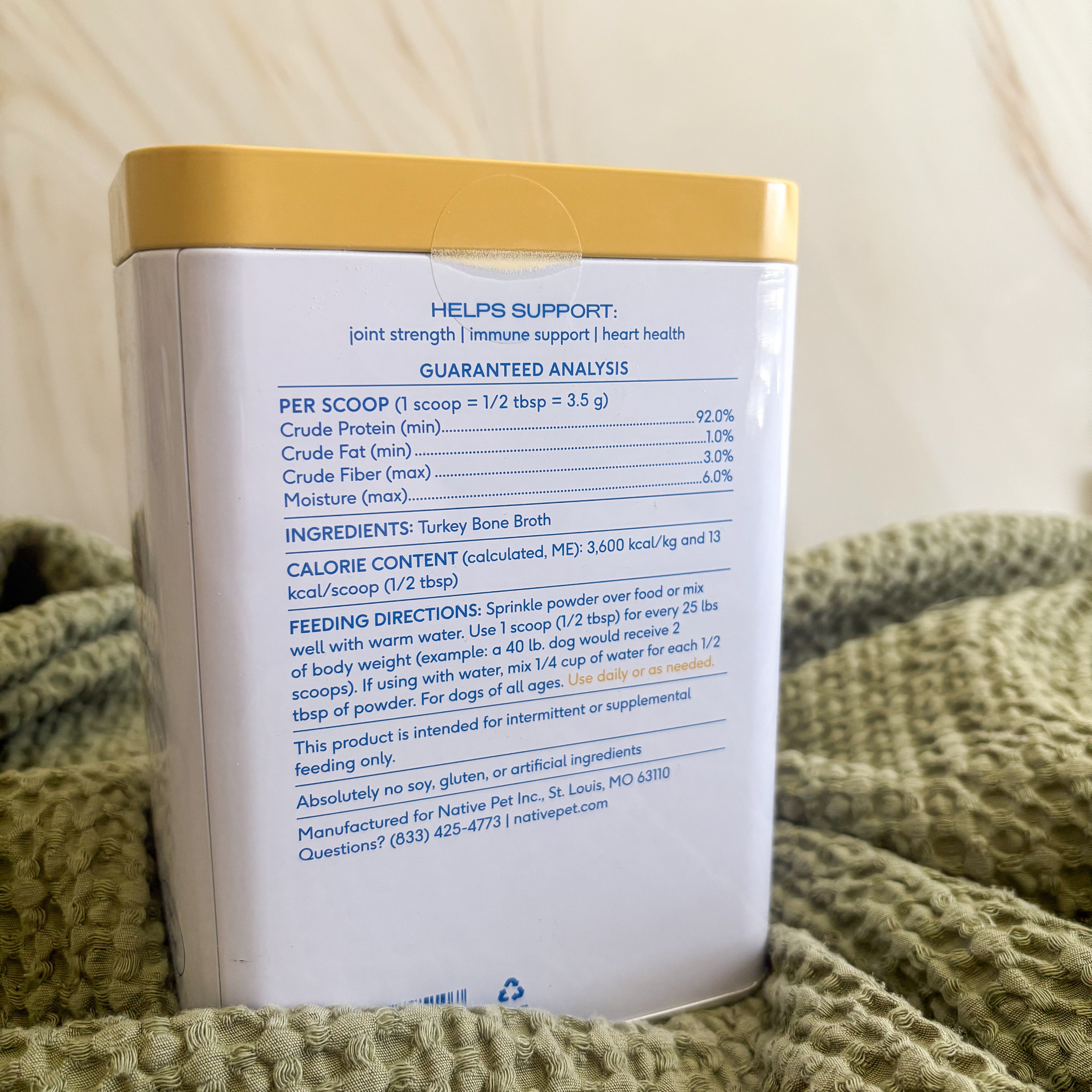 Organic Turkey Bone Broth Powder for Dogs | Gut, Joint & Immune Support