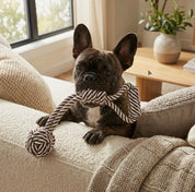 Brown & White Monkey Fist Rope Dog Toy