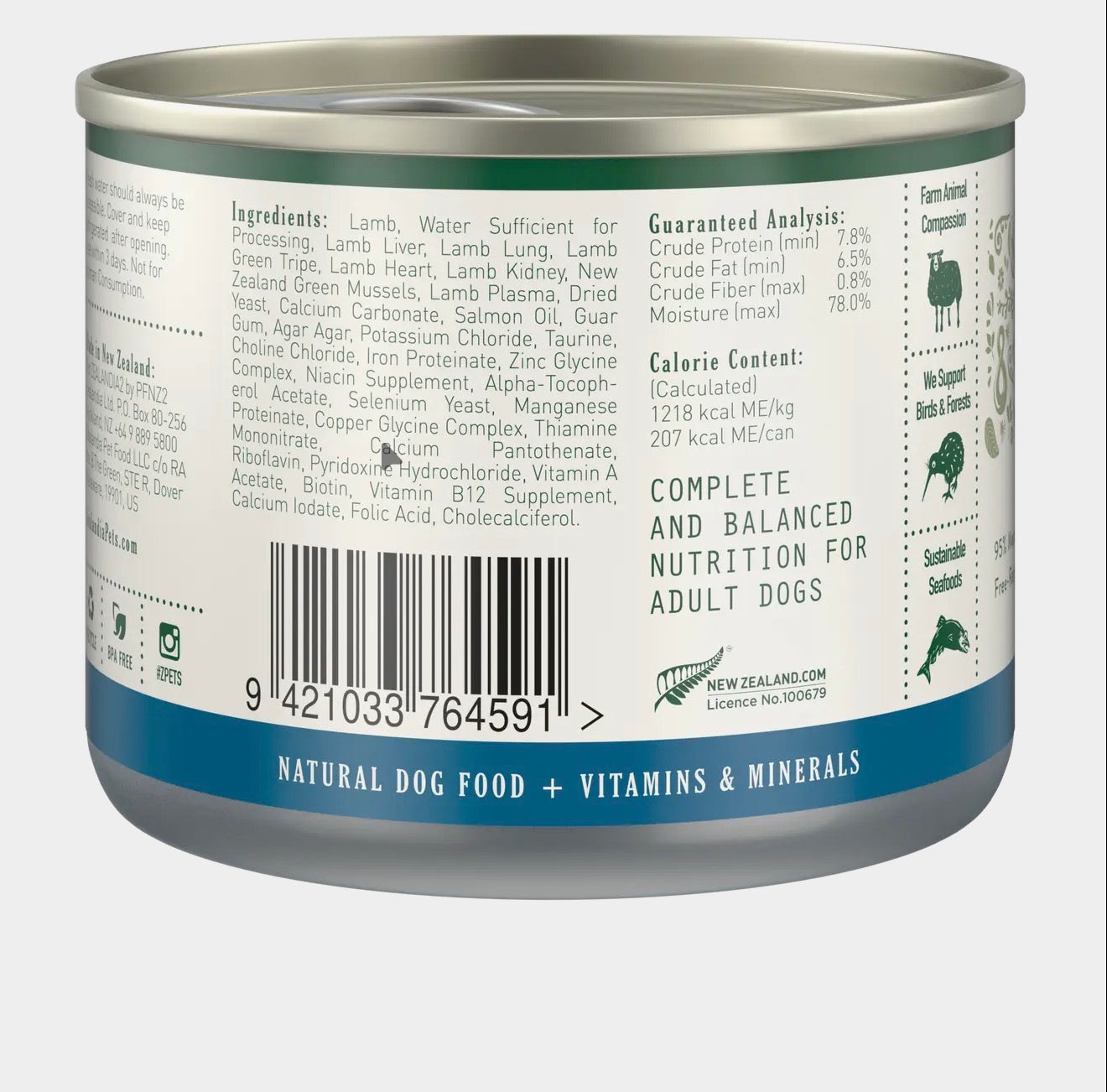 Zealandia Lamb Pâté Wet Dog Food – 6 oz