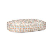 Oval Lounger Geo Modern Dog Bed: Rosy Geo / Medium