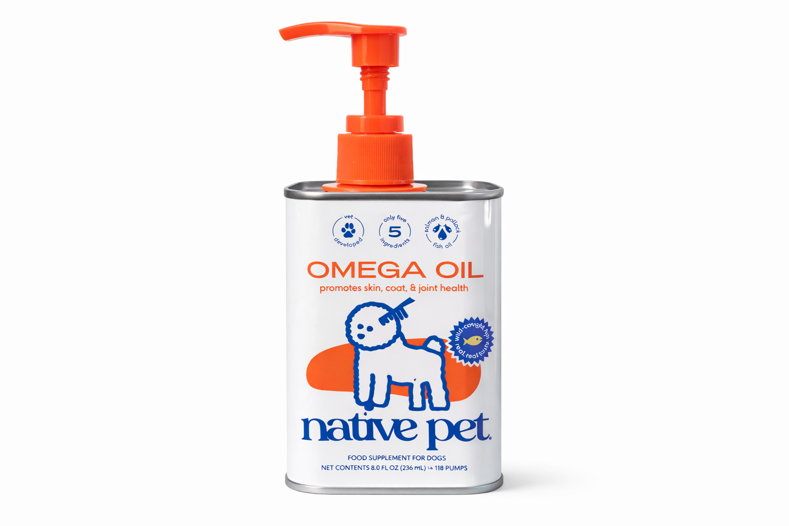 Omega-3 Fish Oil for Dogs | Skin, Coat & Joint Support (Salmon Oil, 10oz)