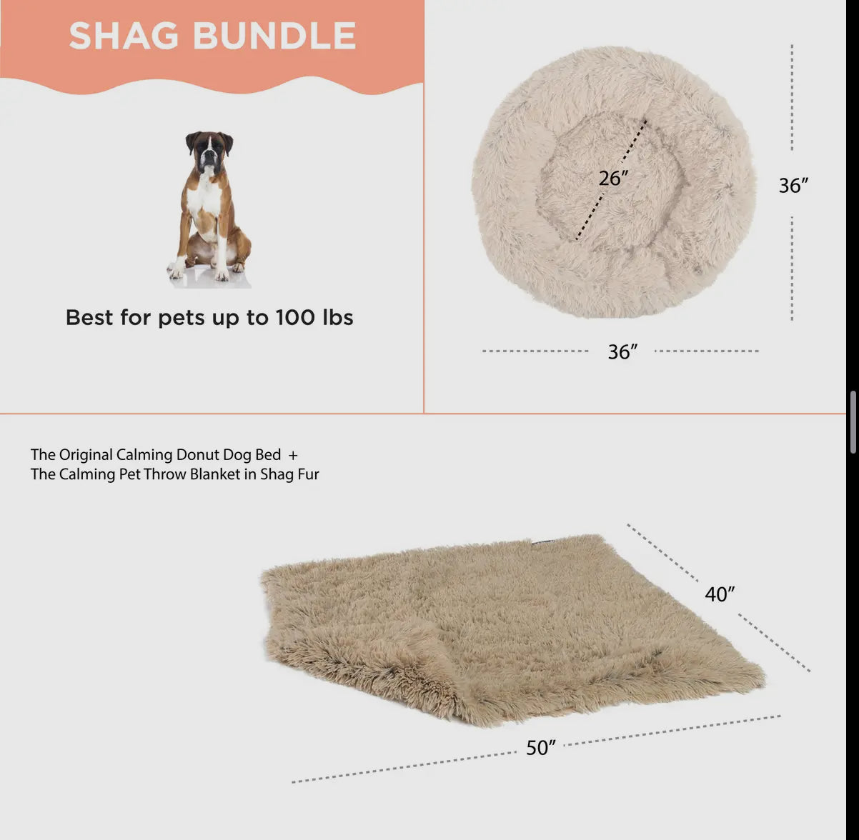 Donut Shag Bundle Bed and Blanket 36 x 36