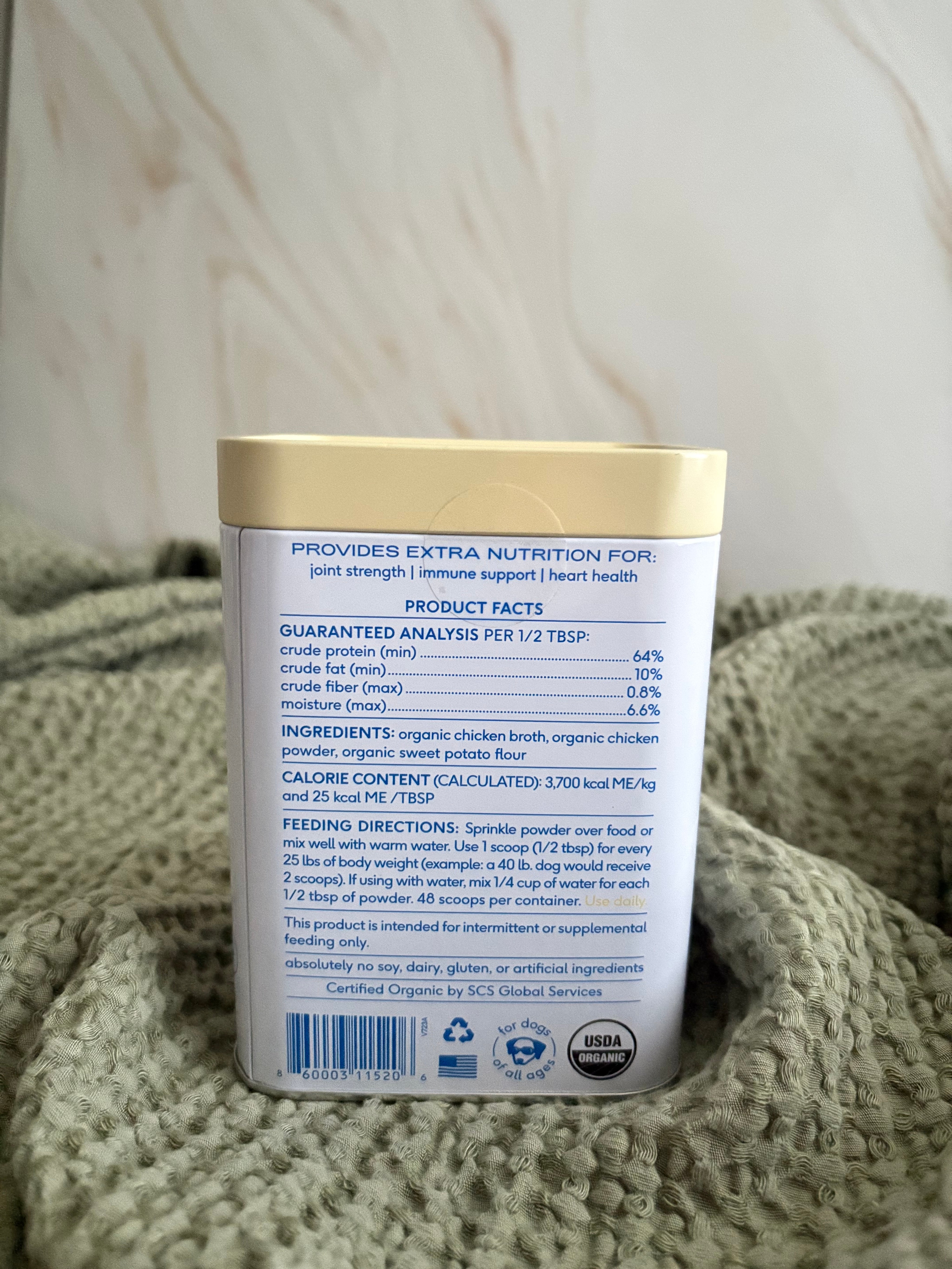 Organic Chicken Bone Broth Powder for Dogs | Gut, Joint & Immune Support