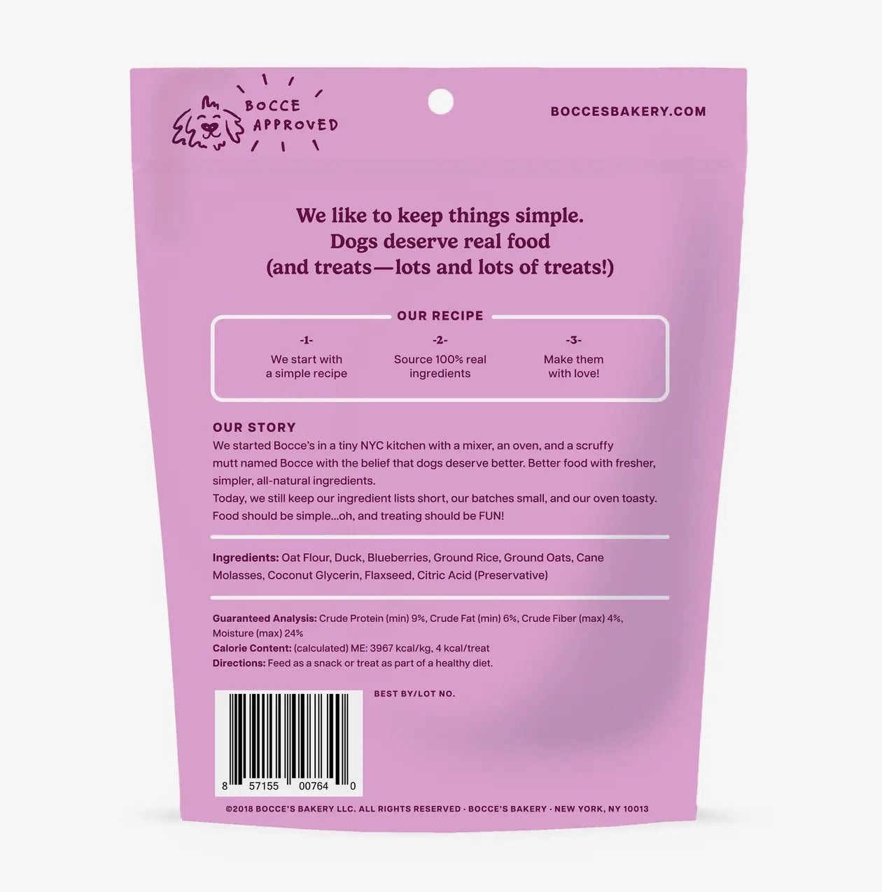 Bocce’s Bakery Quack Quack Quack Soft & Chewy Dog Treats