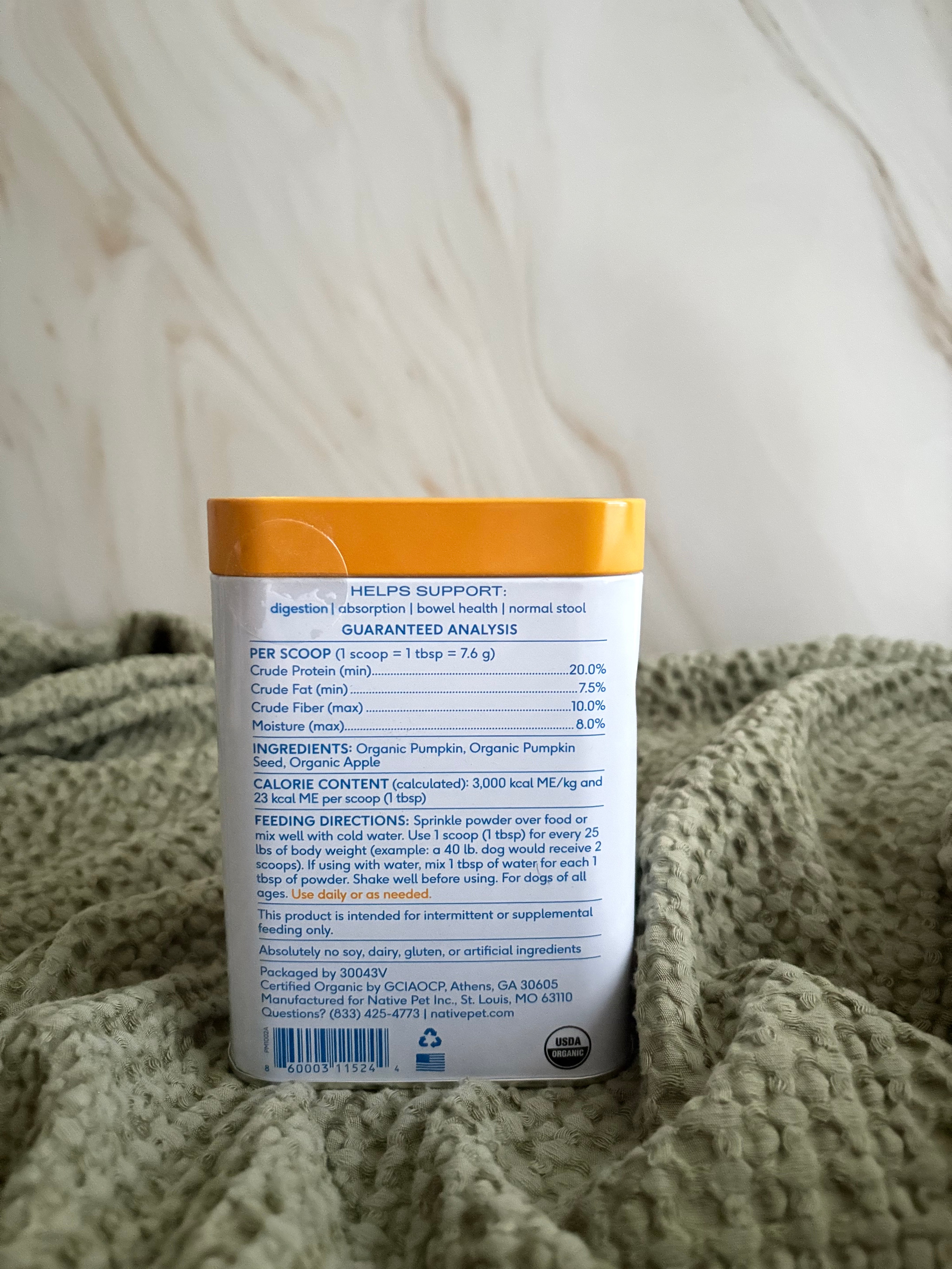 Organic Pumpkin Fiber Powder for Dogs | Digestive & Gut Health Support