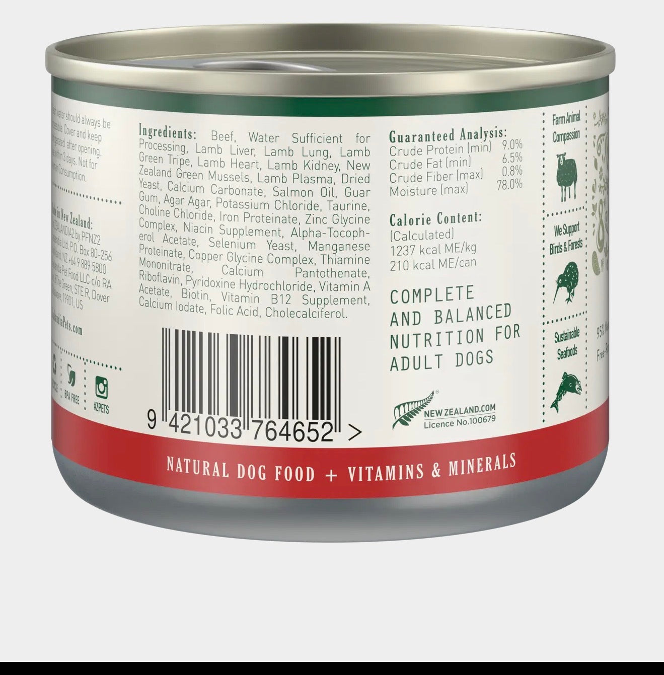 Zealandia Beef Pâté Wet Dog Food