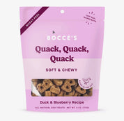 Bocce’s Bakery Quack Quack Quack Soft & Chewy Duck Dog Treats – 6 oz
