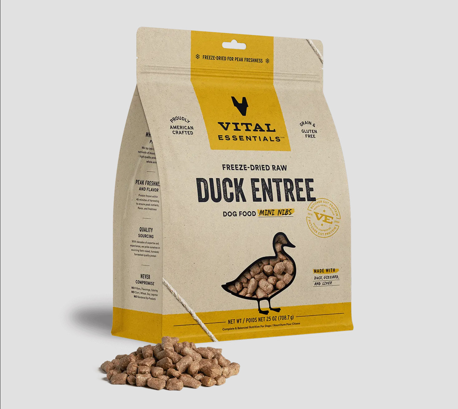 Vital Essentials Duck Entree Dog Food 25oz