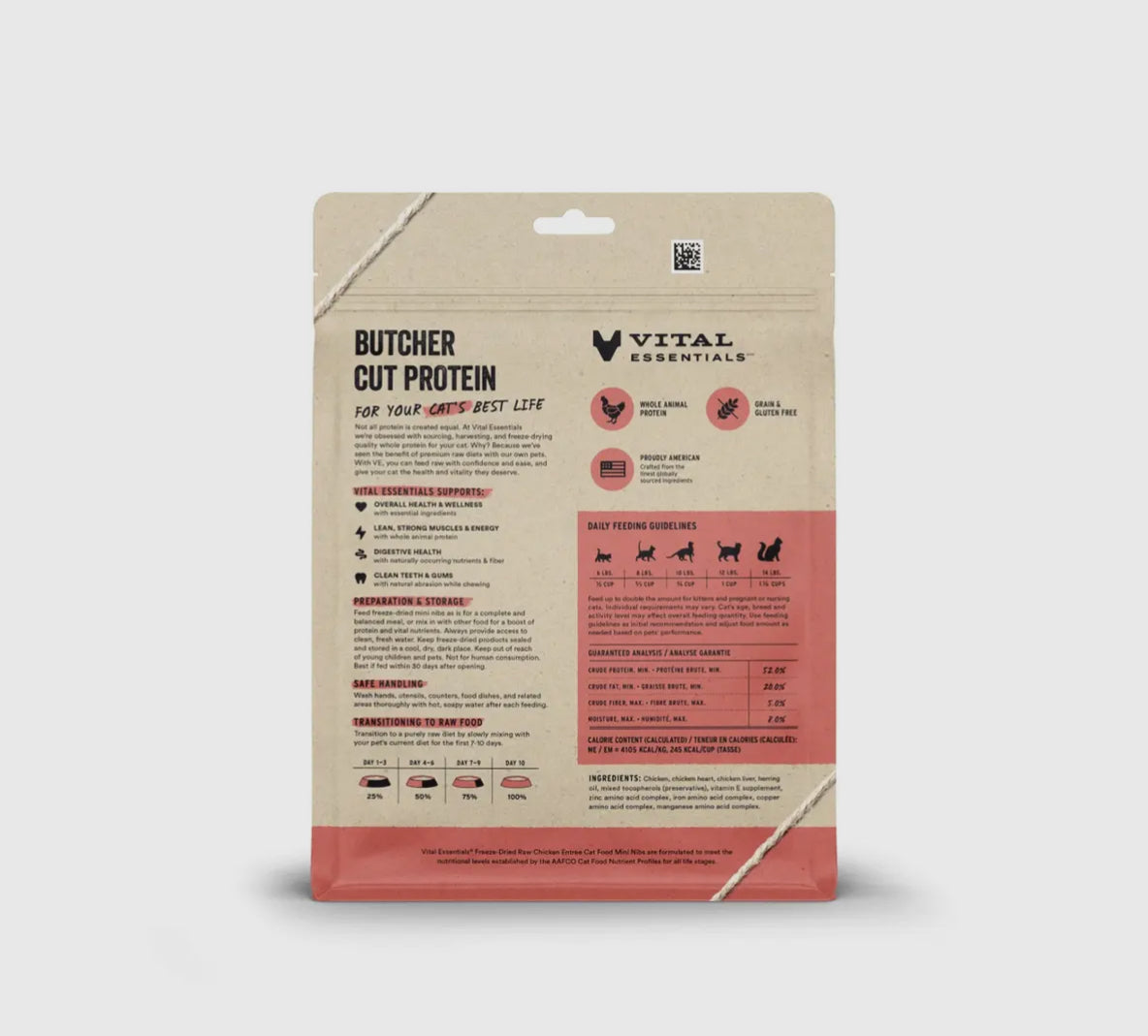 Vital Essentials Raw Chicken Car Food Mini Nibs 8oz