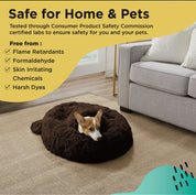Donut Shag Bundle Bed and Blanket Dark Chocolate 23”x23”