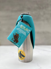 Messy Mutts W/Stainless Travel Water Bottle Blue