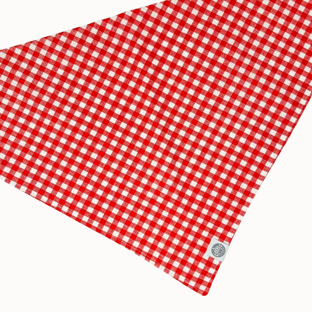 Gracie Dog Bandana | Red Gingham Picnic Pet Accessory: Red / M